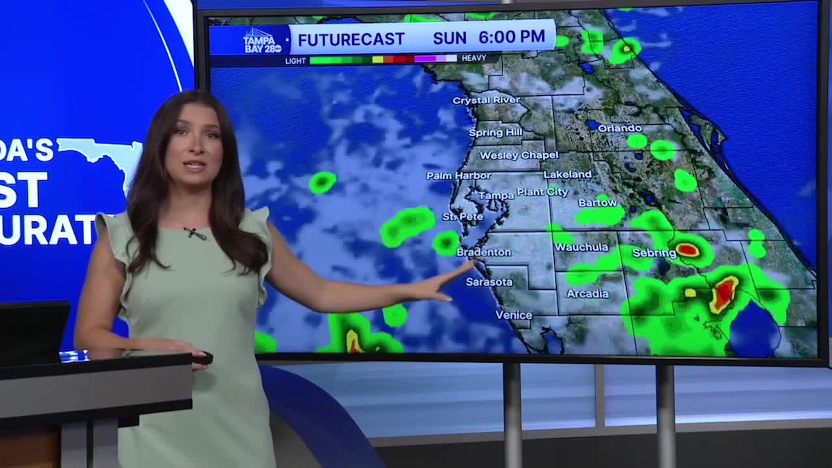 Forecast: Scattered storms expected across Tampa Bay on Sunday