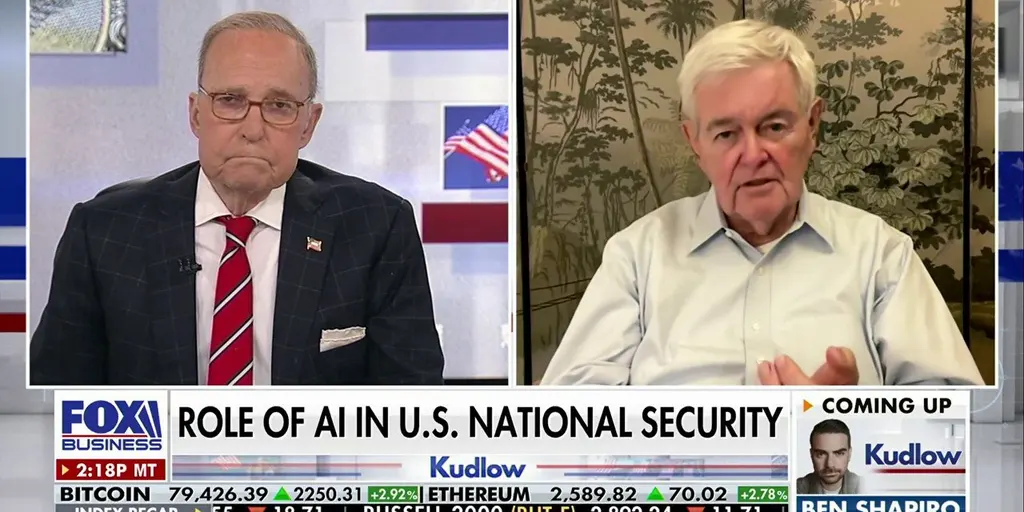 Newt Gingrich warns US could face grave danger if it falls behind on artificial intelligence