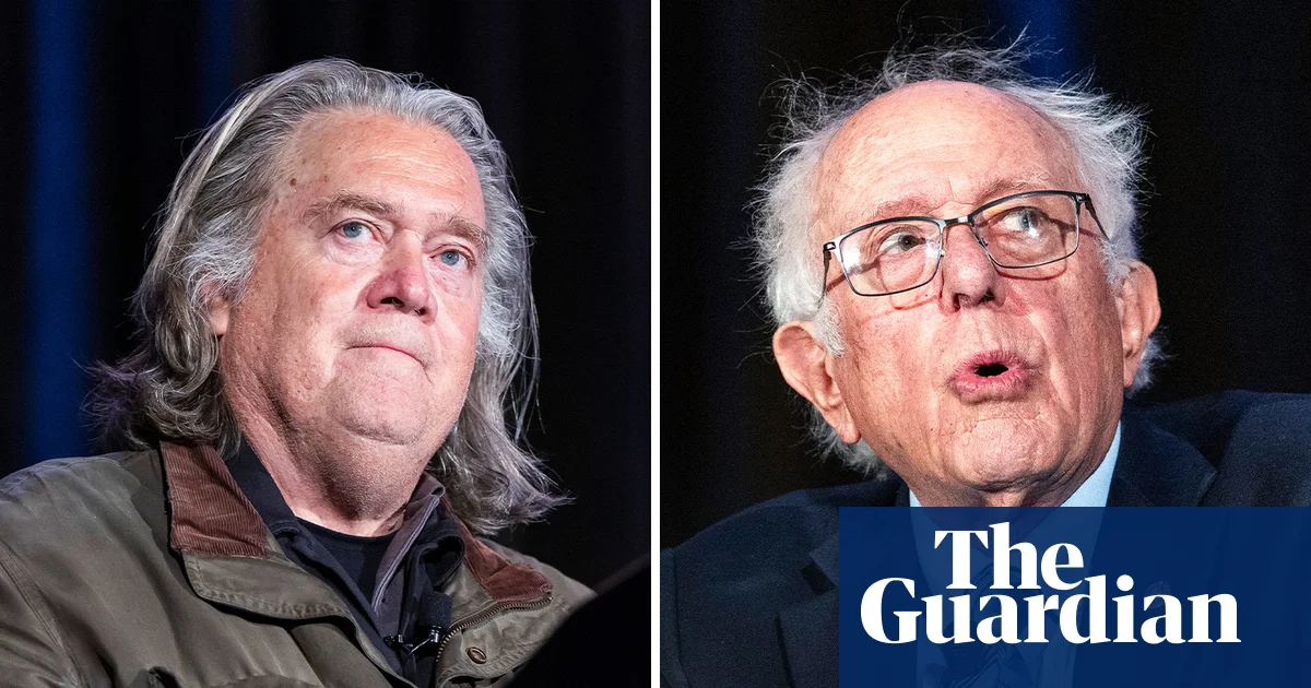 Bernie Sanders and Steve Bannon call for curbs on AI at ‘pro