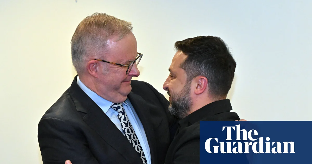 ‘My friend’: Anthony Albanese announces $60m more for Ukraine at Zelenskyy meeting