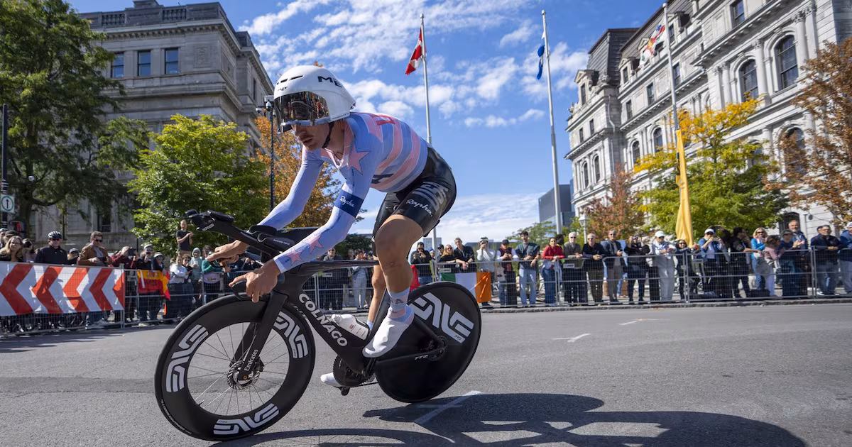 Brandon McNulty wins men’s UCI Road World Championships cycling event in Montreal