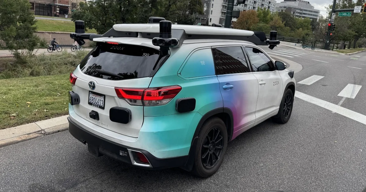 Autonomous vehicle company Zoox training technology in Denver