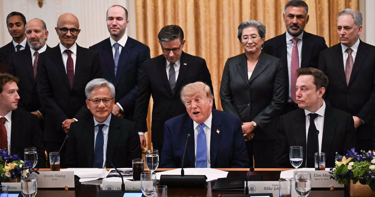 Trump, Jensen Huang and Elon Musk try to calm voter fears about AI