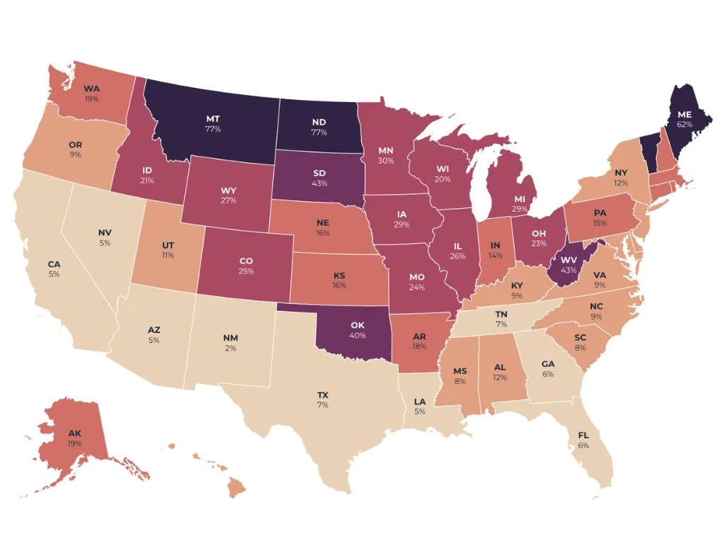 Map shows the U.S. states hit hardest by Trump's trade war with Canada