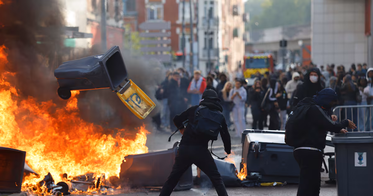 Teenager loses hand picking up grenade in France school protests