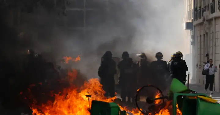 Teenager’s hand blown off as French school protests enter 3rd week