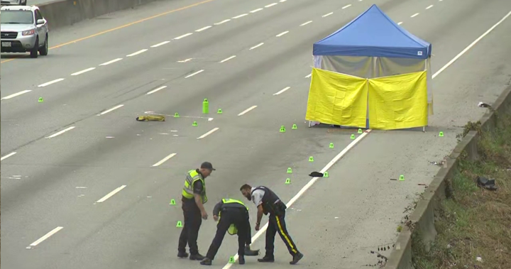 Highway 1 partially closed after man’s body found on road