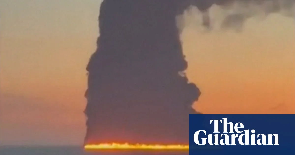 Naval drone hits oil tanker off Russian resort city Sochi, triggering massive blaze