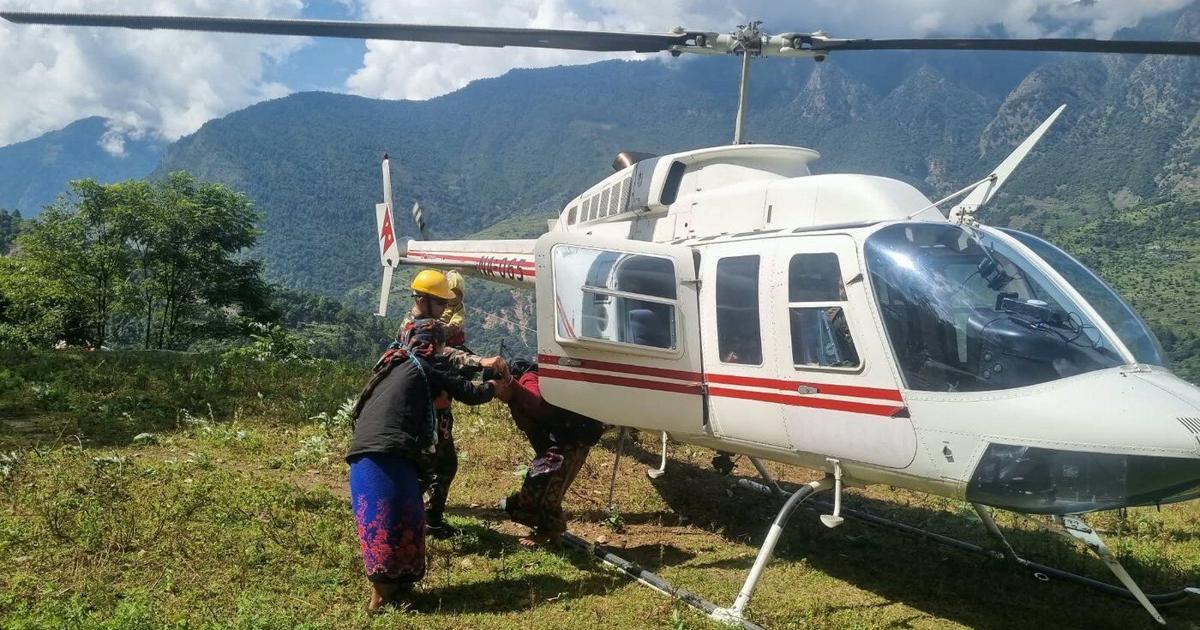 Rescue helicopters race to flood