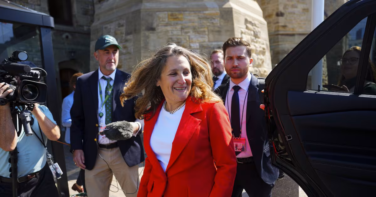 Canada must diversify trade away from the U.S. for security reasons: Freeland