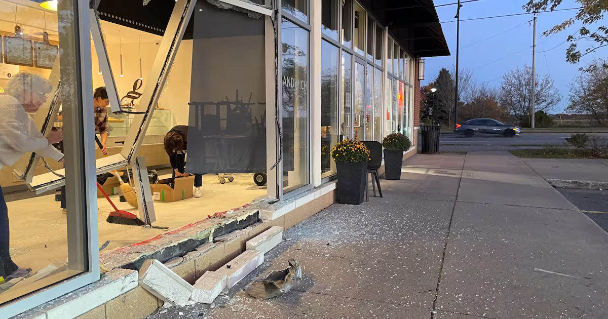 3 injured, including child after vehicle drives through Stittsville bakery